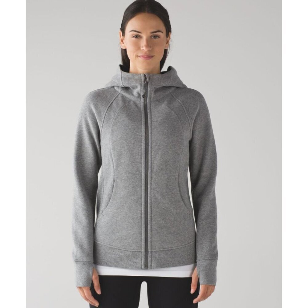 Lululemon Scuba Hoodie *Light Cotton Fleece Heathered Medium Grey Size 6